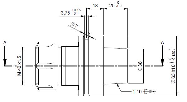 TOOL HOLDER HSK 63F